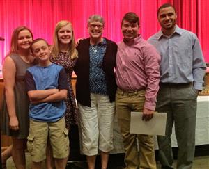 The Arthur "Mike" Browning Scholarship presentation is a family affair. 